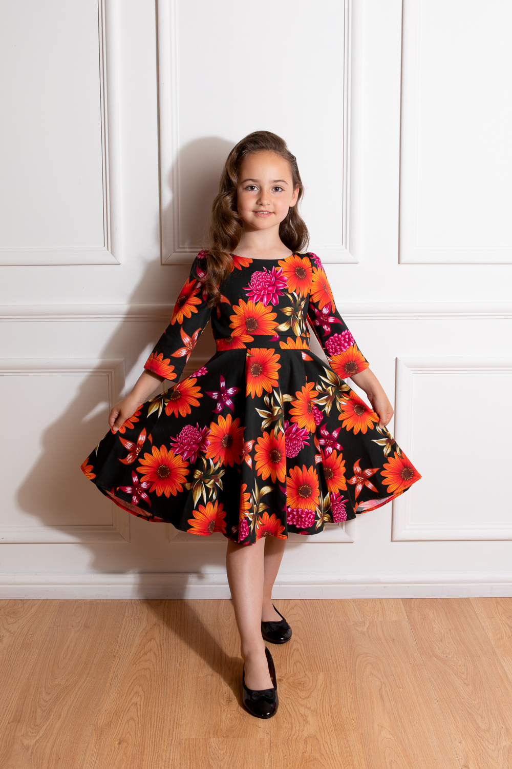 Tessa Floral Swing Dress in Kids